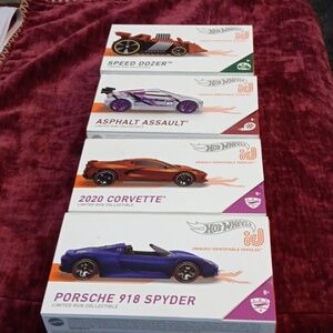 Four Hot  Wheels I'd Limited Run Collectable